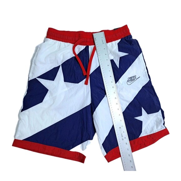 Nike Throwback Shorts Stars Stripes Red White Blue 4th July Patriotic USA Medium - Picture 8 of 12